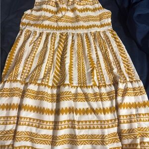 Cupshe Mustard and White dress